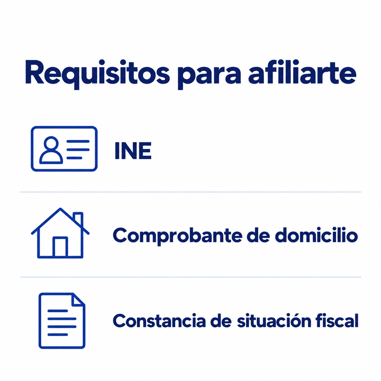 Requisitos de afiliación